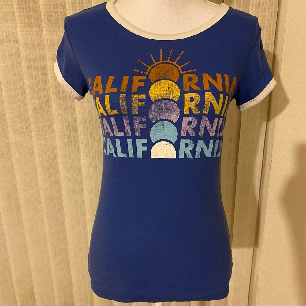 Arizona Vintage-Style California Graphic Ringer T-Shirt